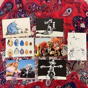 Set of Pixar Storyboard/Concept image postcards 2005